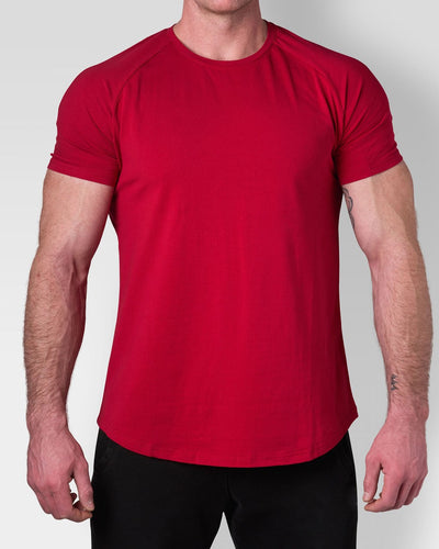 OW-MT001 Minimalist tee - wine red color
