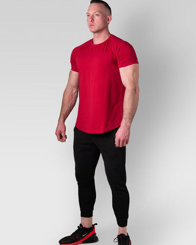 OW-MT001 Minimalist tee - wine red color